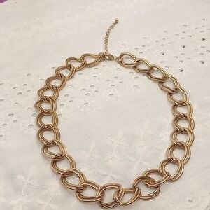 18" Goldtone Double Ring Chain Necklace‎